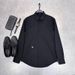 Men's Clothing Men's Long Sleeved Shirt Fashionable Business Slim Bee Embroidered Shirt Simple Shirt_viptrois.com