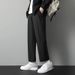 Men's Retro Straight-Leg Pants – Vintage-Inspired Loose Fit Casual Trousers With High Waist & Breathable Polyester For Everyday Wear_viptrois.com