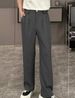 Men's Clothing Flowy, Loose Fitting, Three Dimensional Pleated Casual Trousers For Men Straight Leg Design, Height Enhancing Casual Trousers_viptrois.com