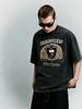 Men's Clothing Light Luxury T Shirt Short Sleeve Minimalist Golden Laurel Emblem Letter Graphic Printing Round Neck T-Shirts_viptrois.com