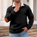 Men's Clothing European And American New Sweatshirt Retro Stand Up Collar Half Open Men's Long Sleeved American Casual Sweatshirt_viptrois.com