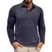 Men's Clothing Men's Long Sleeve T-Shirt With Collar - Comfortable Cotton Blend Fabric, Classic Fit, Multiple Colors For Everyday Wear_viptrois.com