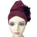 Women's Hijab hat exaggerated hat air layer side large flower hat Muslim hat Baotou hat_viptrois.com