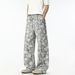 Men's American Style High Street Star Print Wide Leg Sweatpants Loose Fit Casual Spring Autumn Unique Design Couple Trousers Custom Made_viptrois.com