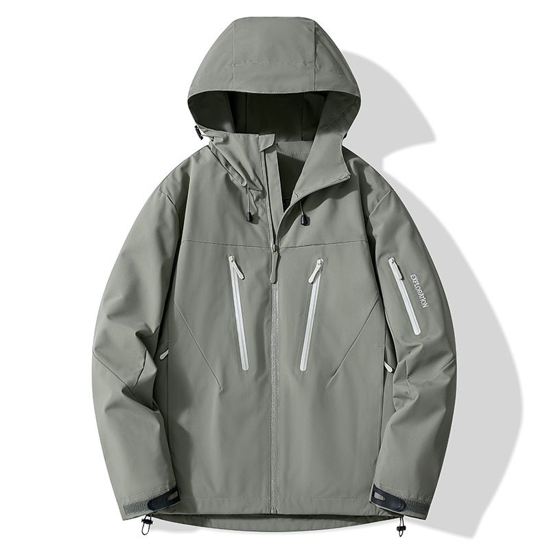 Men's Clothing And Women Mountaineering Clothing Hiking Waterproof Jacket Couple Hooded Jacket Cross Border_viptrois.com