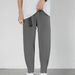 Men's Clothing Trendy Loose Summer Thin Style Cuffed Casual Pants Drape Elastic Men's Nine Point Small Suit Pants_viptrois.com