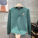 Men's Stylish Round Neck Sweater - Winter Knit Pullover With Embroidery, Warm & Comfortable, M-3xl (White/Black/Green)_viptrois.com