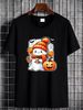 Cute Halloween Ghost Cozy Pumpkin Autumn Leaves T-Shirt Versatile Designer Clothes Women Summer Stylish Slightly Fashion Women Top Graphic Tees Graphic Soft Female Casual Stretched Streetwear T-Shirt For Women Casual Breathable Unisex_viptrois.com