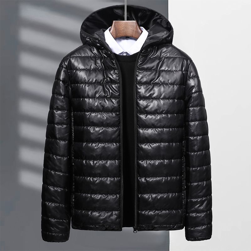 Men's Clothing Cotton-padded Autumn And Winter Sports Casual Hooded Coat Warm Cotton-padded Jacket Youth Solid Color Padded Jacket_viptrois.com