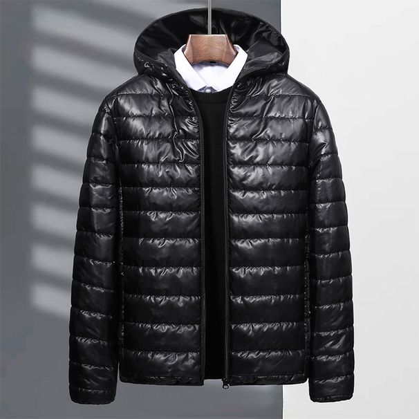 Men's Clothing Cotton-padded Autumn And Winter Sports Casual Hooded Coat Warm Cotton-padded Jacket Youth Solid Color Padded Jacket_viptrois.com