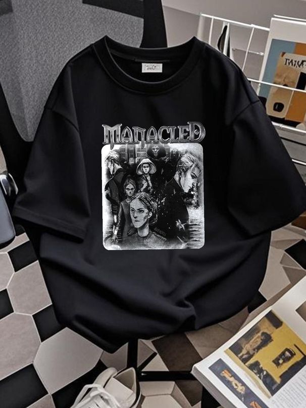 Manacled Dramione 90s T Shirt Bootleg Vintage Y2K SweaT Retro Book For Women And Man 299F MLUD Soft Homme Slightly Comfortable Graphic Breathable_viptrois.com