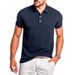 Men's New Polo Shirt Short-sleeved Fashion Lapel Sports Outdoor T-shirt Tops_viptrois.com