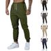 Men's Clothing Casual Jogger Pants Lightweight Breathable Drawstring Trousers For Gym, Travel Daily Wear Straight Leg, Mid-Rise, Quick-Dry Blend_viptrois.com
