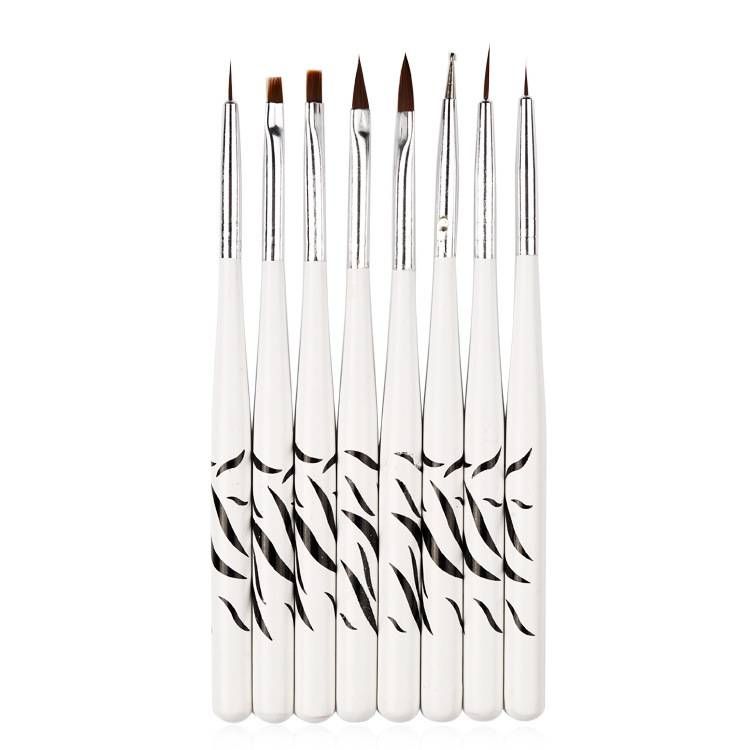 Zebra print nail brush set 8 nail paint pen Drawing pen Carving pen point drill pen_viptrois.com