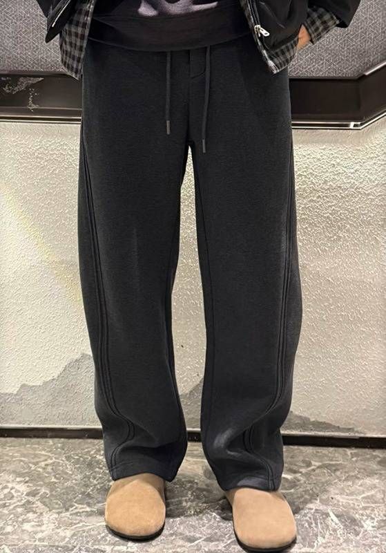 Heavyweight Fleece-Lined Sweatpants – Oversized Drop-Crotch Joggers With Drawstring Waist (Unisex Winter Streetwear)_viptrois.com
