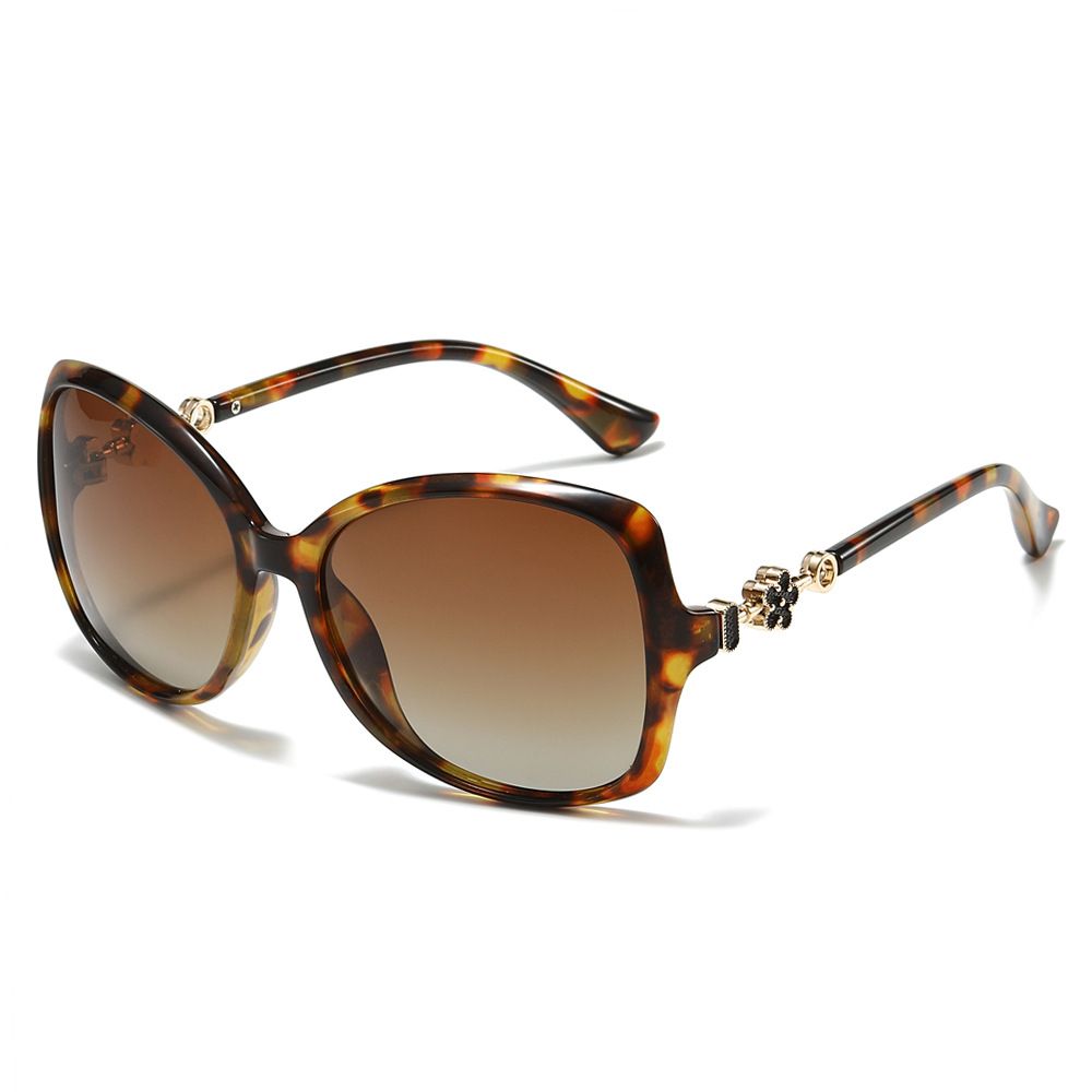 Women's Glasses New Four Leaf Clover Polarized Sunglasses For Women High End Large Frame Elegant Retro Sunglasses Street Shooting Glasses Trend_viptrois.com