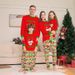 Christmas Snowman Snowflake letters cartoon Christmas parent-child suit printed homewear pajamas_viptrois.com