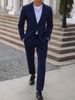 Men's Clothing Simple Slim Fit Casual Fashion Button Suit Two Piece Suit_viptrois.com