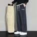 Heavyweight Sherpa-Lined Fleece Pants – Winter-Ready Relaxed Fit (Black/Dark Gray, Straight & Tapered Styles)_viptrois.com