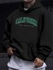 Men's Autumn And Winter Casual Fashionable Loose Hooded Sweatshirt With California Letter Pattern Printed Warm Long Sleeved Pullover_viptrois.com