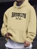 Men's Autumn And Winter Casual Fashionable Loose Hooded Sweatshirt With Letter Pattern Printed Warm Long Sleeved Pullover_viptrois.com