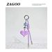 Bag Pendant Simple, High-quality, Fashionable Heart-shaped Pendant Bag, Hand-woven Leather Rope Keychain_viptrois.com