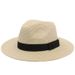 Summer Protection Straw For Men And Women, Shading Grass Woven Wide Brimmed Sun Tourist Beach Hat, Panama Top Hat_viptrois.com