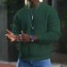 Pure Ouma Cross-Border Foreign Trade Autumn Winter New 2023 Cotton Sports Men's Solid Color Waffle Round Neck Pullover Knit_viptrois.com