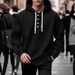 Men’s Heavyweight Hoodie – 280g Cotton-Blend, Relaxed Fit, Streetwear Style (Black/Navy/Brown/Light Gray, S-XXL)_viptrois.com