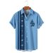 Men's Shirt Bowling Shirt Summer Casual Shirt Short Sleeve Pattern Print Daily Vacation_viptrois.com