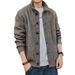 Green Deer American Retro Skin-Friendly Soft Casual Cardigan Sweater Men's Autumn Winter New Loose Knitted Jacket_viptrois.com