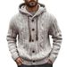 Loom Cross-Border Clothing European And American Autumn Winter Men's Knitted Sweater Ribbed Long Sleeve Hooded Cardigan_viptrois.com
