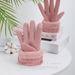 De Velvet Warm Gloves Winter Ladies Plus Velvet Warm Windproof Winter Outdoor Cycling Driving Can Touch Screen Women's Gloves_viptrois.com