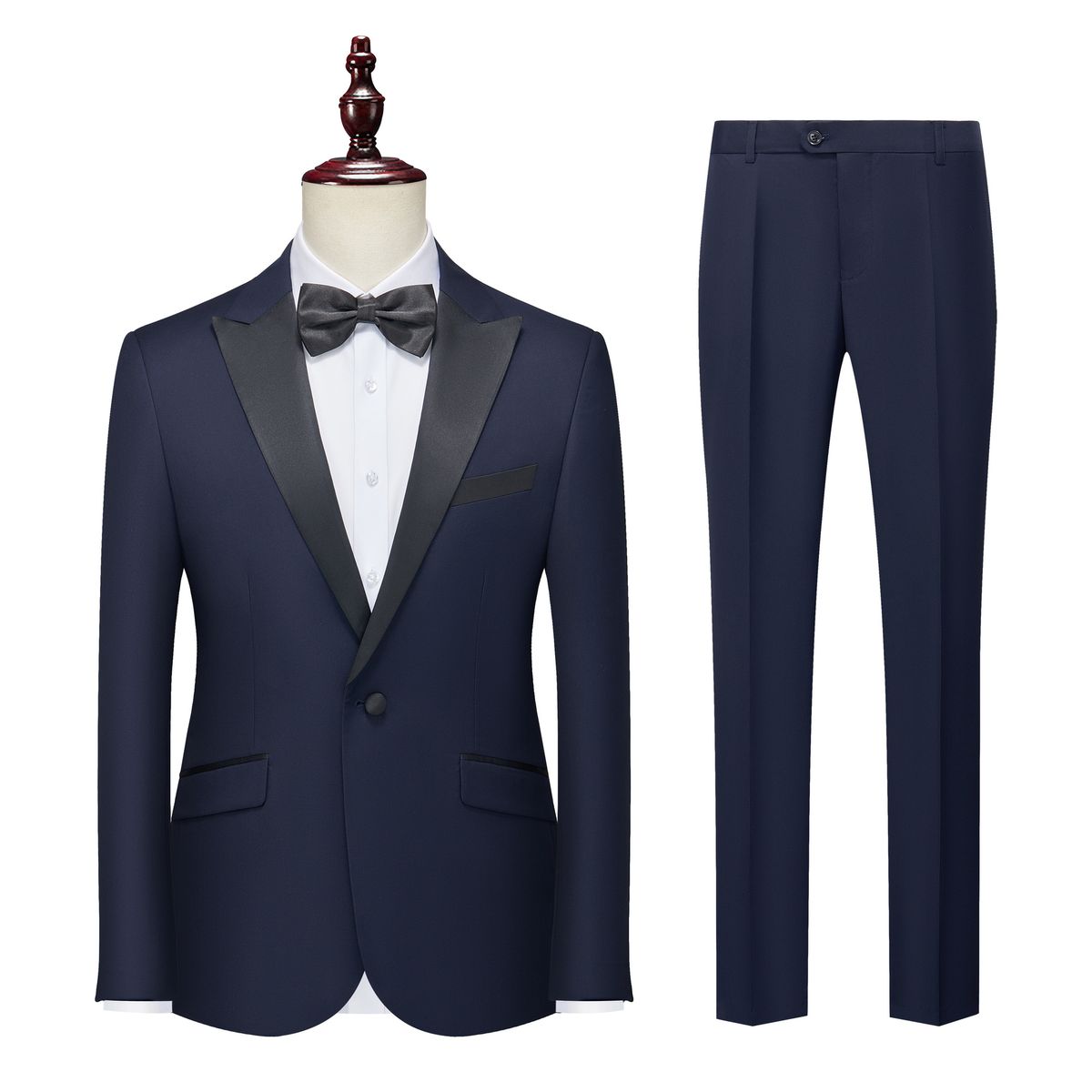 Peaked lapel dress, art test performance formal suit, men's groom, wedding host, Tashi slim suit_viptrois.com