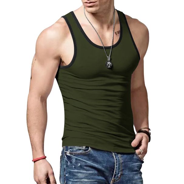 Men's Athletic Sleeveless Shirts - Breathable Color-Blocked Sport Tanks For Summer Workout & Casual Wear_viptrois.com