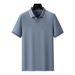 Summer Mercerized Pearl Cotton Lapel Collar Short-sleeved Polo Shirt Men's Business Light Luxury Solid Color Casual Top V-neck T-shirt Tide_viptrois.com