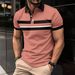 Male Golf Stripe Polo Men's Casual Short-Sleeved Polo Shirt Solid Color Lapel Fashion New Business Sports Breathable T-Shirt Top_viptrois.com