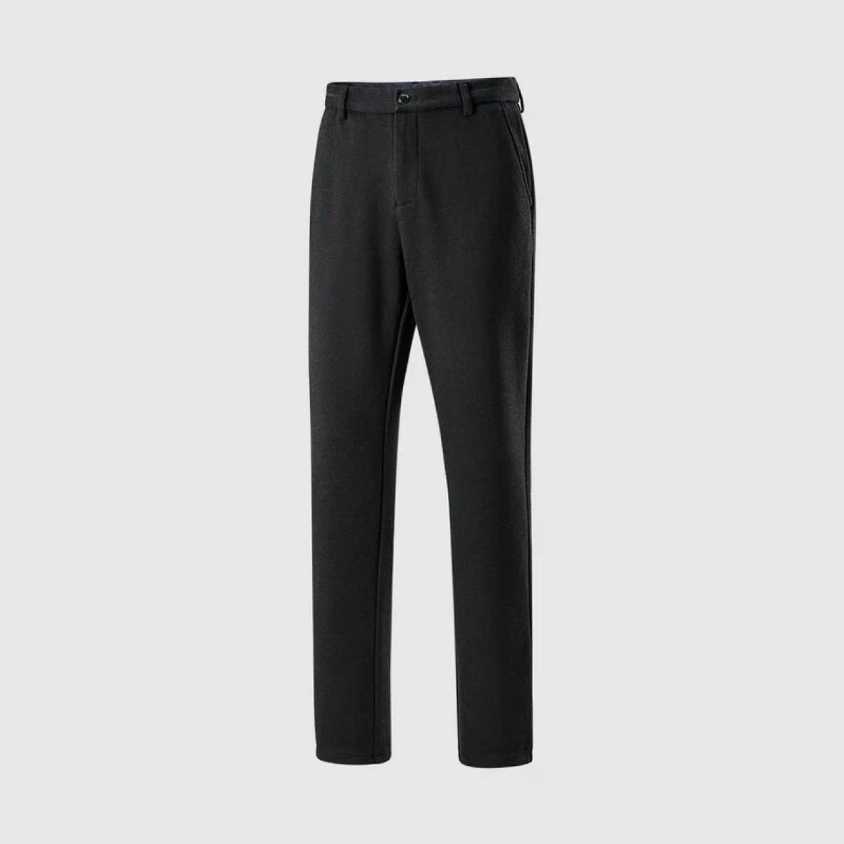 Winter Thick Business Men's Casual Pants Solid Color Smooth Crisp Simple Stretch Straight Pants_viptrois.com