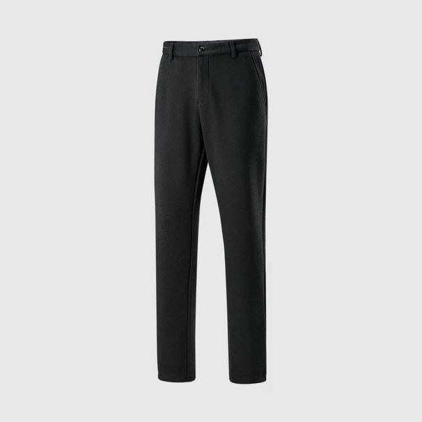 Winter Thick Business Men's Casual Pants Solid Color Smooth Crisp Simple Stretch Straight Pants_viptrois.com