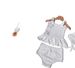 Baby Girls' Bikini Swimsuit Set - 3-Piece Ruffle Sleeveless Tankini With Skirt_viptrois.com
