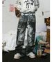 Men's Clothing Same Original Design Digital Printing 3D Printing Pants Chain Printing Straight Jeans_viptrois.com