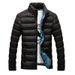 Slim-Fit Quilted Jacket For Men – Korean Style Zip-Up Winter Coat With Stand Collar (M-6XL) – Lightweight Poly-Cotton Blend Youth Outerwear_viptrois.com