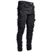 Men's Clothin New Jeans Men's Side Pocket Elastic Slim Fit Skinny Jeans_viptrois.com
