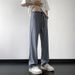 Men's Clothing Casual pants summer thin loose straight pants fashionable simple drape wide leg pants_viptrois.com