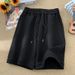 Men's Large Size Pleated Ice Silk Shorts Summer Thin Quick Drying Beach Pants Loose Sports Casual Five Point_viptrois.com