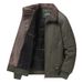 Men’s Heavyweight Fleece-Lined Jacket – Winter-Ready Cotton Shell With Faux Fur Collar (M-5XL, Black/Army Green/Khaki)_viptrois.com