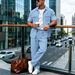 Men's Trendy Workwear Cotton Linen Shirt And Trousers Plus Size Chest Pocket Lapel Spring Summer Casual Suit_viptrois.com
