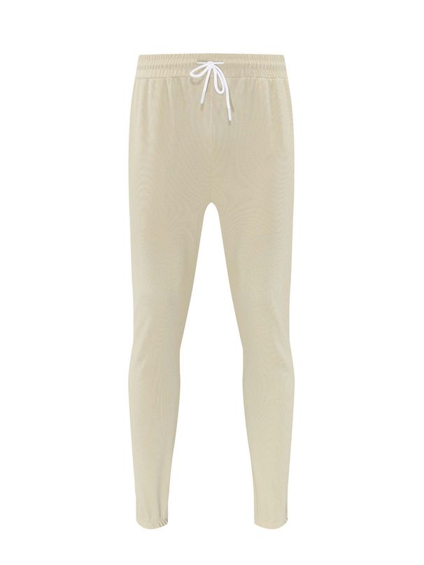 Men's Clothing Thin Cuff Quick Drying Running Sports Pants Loose Elastic Drawstring Elastic Waist Fitness Long Pants_viptrois.com