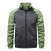 Men's Clothing Men's Color-Block Jacket - Slim Fit Stand Collar Zip-Up Coat (3 Colors, S-XXXL)_viptrois.com