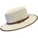 British Flat Top Fashion Belt Decoration Women's Summer Beach Travel Protection Straw Weaving Sun Hat_viptrois.com